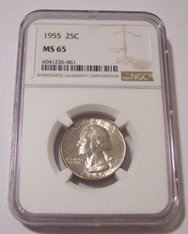 1955 Washington Quarter MS65 NGC Toned