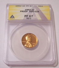 1962 Lincoln Memorial Cent DDO-024 Proof PF67 RED ANACS