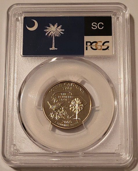 2000-s-clad-south-carolina-state-quarter-pr70-dcam-pcgs-flag-toning-aaa