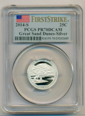 2014 S Silver Great Sand Dunes National Park ATB Quarter PR70 DCAM PCGS First Strike