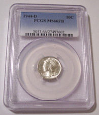 1944 D Mercury Dime MS66 FB PCGS