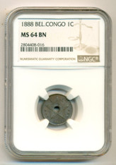 Belgian Congo 1888 1 Centime MS64 BN NGC