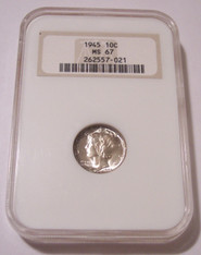 1945 Mercury Dime MS67 NGC OH