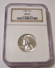 1958 Washington Quarter MS66 NGC