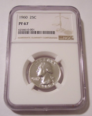 1960 Washington Quarter Proof PF67 NGC