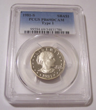 1981 S Susan B Anthony Dollar Type 1 Proof PR69 DCAM PCGS