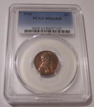 1930 Lincoln Wheat Cent MS63 RB PCGS