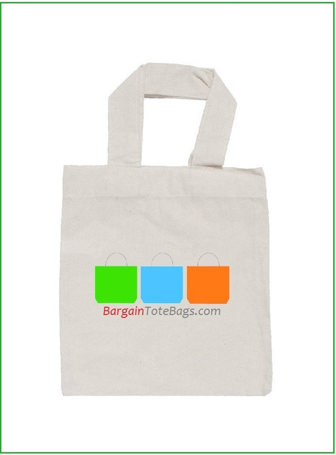 8"x9" Natural or white cotton bag with full color imprint, 6 oz 100% cotton. Customize it, personalize it, promote it, resell it, with your photo, logo, artwork.