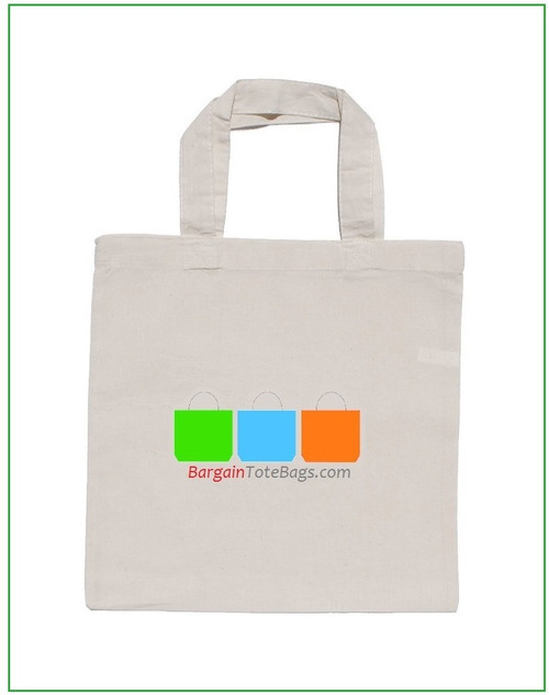 13x13 6 oz natural or white cotton tote bag with full color imprint, 5 oz 100% cotton. Customize it, personalize it, promote it, resell it, with your photo, logo, artwork.