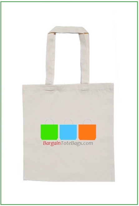 15"x16" Natural Twill Tote Bag with Full Color Imprint, 8 oz 100% cotton twill. Customize it, personalize it, promote it, resell it, with your photo, logo, artwork.