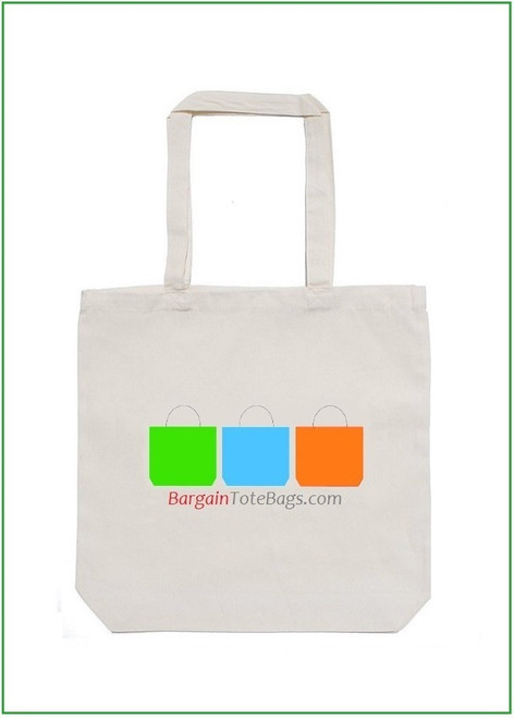 16"x16"x4" Natural Cotton Twill Tote Bag with Full Color Imprint, 8 oz 100% cotton twill. Customize it, personalize it, promote it, resell it, with your photo, logo, artwork.