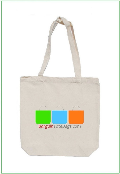 15"x15"x4" White Cotton Canvas Tote Bag with Full Color Imprint. heavy 10 oz cotton canvas. Customize it, personalize it, promote it, resell it, with your photo, logo, artwork.