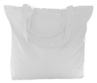 20"x16"x5" white canvas tote bag