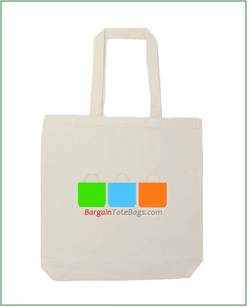 15"x15"x4" Natural 6 oz or White 5 oz Cotton Tote Bag with Full Color Imprint, 100% cotton. Customize it, personalize it, promote it, resell it, with your photo, logo, artwork.