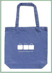  15"x15"x4" Demin Tote Bags with one color screen print.