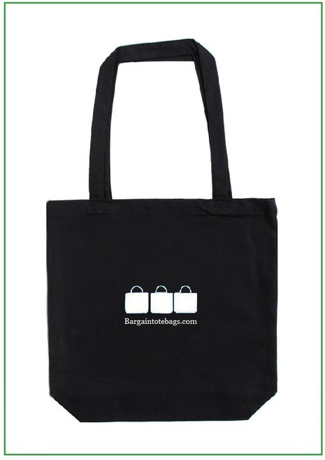 15"x15x4" canvas tote bag with one color screen print