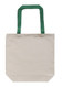 16"x16"x5" Cotton Canvas Tote Bag with Color Handles