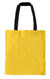 14"x16" Yellow Cotton Tote Bag with Black Handles