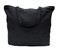 20"x16"x5" Black Zippered Cotton Canvas Tote Bag