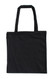 15"x16" Black Cotton Canvas Tote Bag