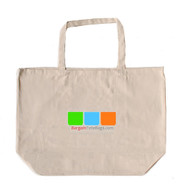 24"x17"x7" Natural Twill Tote Bag with Full Color Imprint