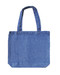 13.5"x15"x4" Washed Denim Tote Bag
