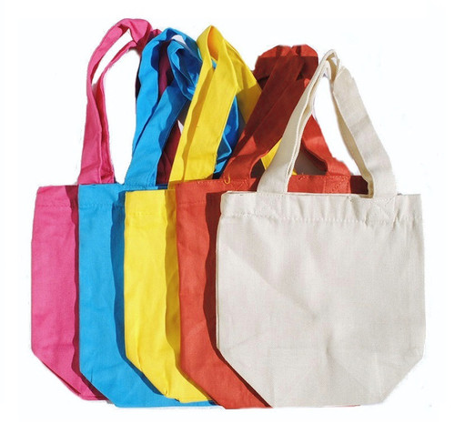 Wholesale 8"x8"x4" Cotton Twill Bags, 8 oz 100% premium cotton twill. Perfect for arts & crafts, advertising, parties, promotional, customizing, personalizing, school, church, wedding, fundraising, artists, gifts, goodies, resale & everyday use.