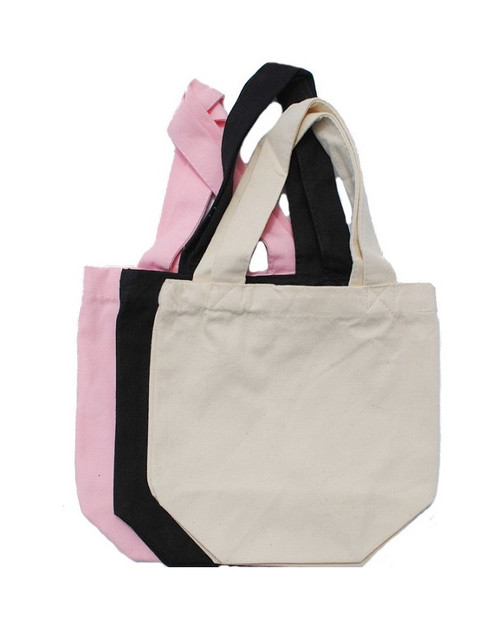 Wholesale 8"x8"x4" Color Cotton Canvas Bags, heavy 10oz 100% cotton canvas. Perfect for arts & crafts, advertising, parties, promotional, customizing, personalizing, school, church, wedding, fundraising, artists, gifts, goodies, resale & everyday use.