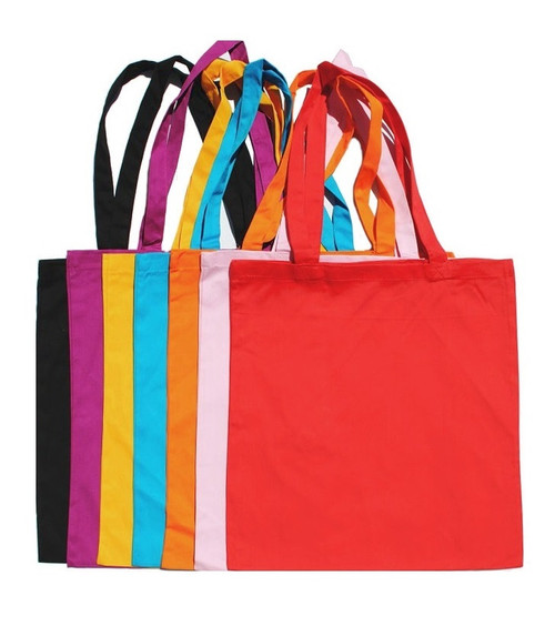 Wholesale 15"x16" Color Cotton Twill Tote Bags, 8 oz 100% premium cotton twill. Perfect for arts & crafts, advertising, parties, books, promotional, customizing, personalizing, school, church, wedding, shopping, groceries, fundraising, artists, gifts, resale & everyday use.