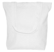 Wholesale 15"x15"x4" White Cotton Canvas Tote Bag