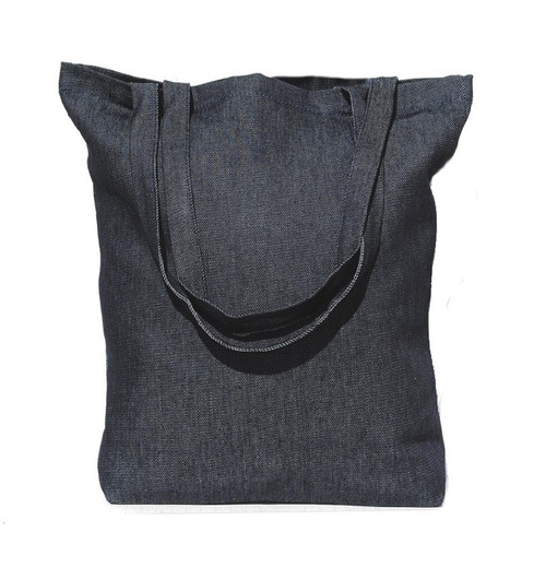 wholesale 15"x15"x4" Dark Denim Tote Bag