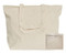 Wholesale 20"x16"x5" Jumbo Zippered Natural Cotton Canvas Tote Bag with Inside Zip Pocket