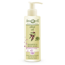 This SLES and tear free shampoo/body wash contains organic olive oil, chamomile and aloe vera to gently cleanse your child's hair and skin leaving it soft and hydrated