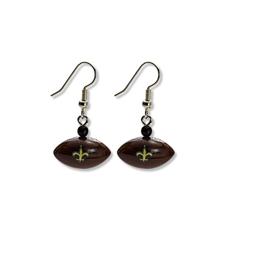 New Orleans Saints Football Dangle Earrings