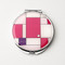 Pink Squares Compact Mirror