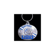 Detroit Lions Pewter Oval Keychain