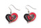 Arizona Cardinals Swirl Heart Earrings