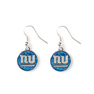 New York Giants Glitter Dangle Earrings