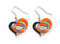 Chicago Bears Swirl Heart Earrings
