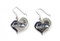 Seattle Seahawks Swirl Heart Earrings