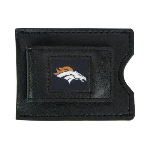 Denver Broncos Leather Money Clip and Card Case