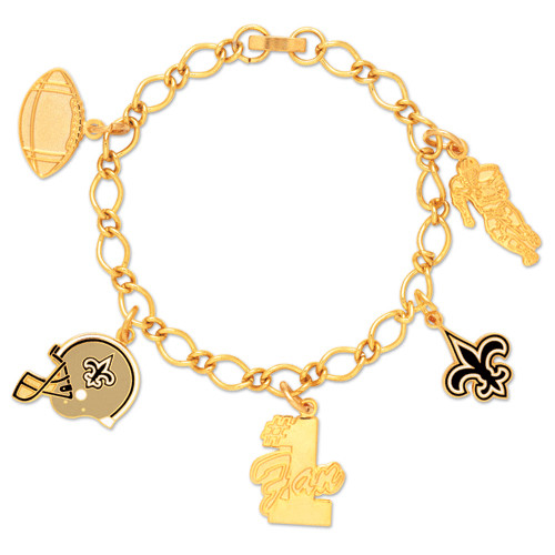 New Orleans Saints Charm Bracelet