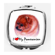 I Love My Pomeranian Compact Mirror