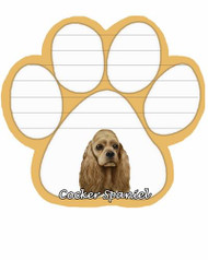 Cocker Spaniel Dog Paw Magnetic Note Pad