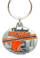 Cleveland Browns Pewter Oval Keychain