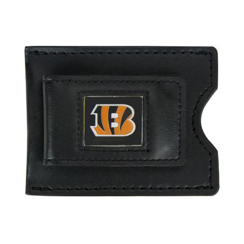 Cincinnati Bengals Leather Money Clip and Card Case