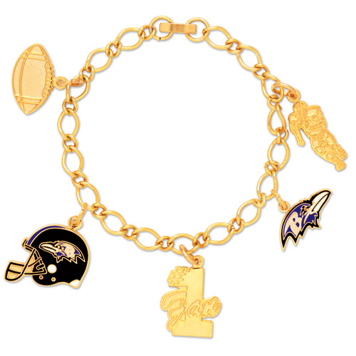 Baltimore Ravens Charm Bracelet