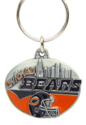 Chicago Bears Pewter Oval Keychain