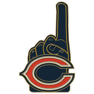 Chicago Bears Number One Cloisonne Pin