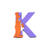 Wooden Kangaroo Letter K Magnet by The Toy Workshop